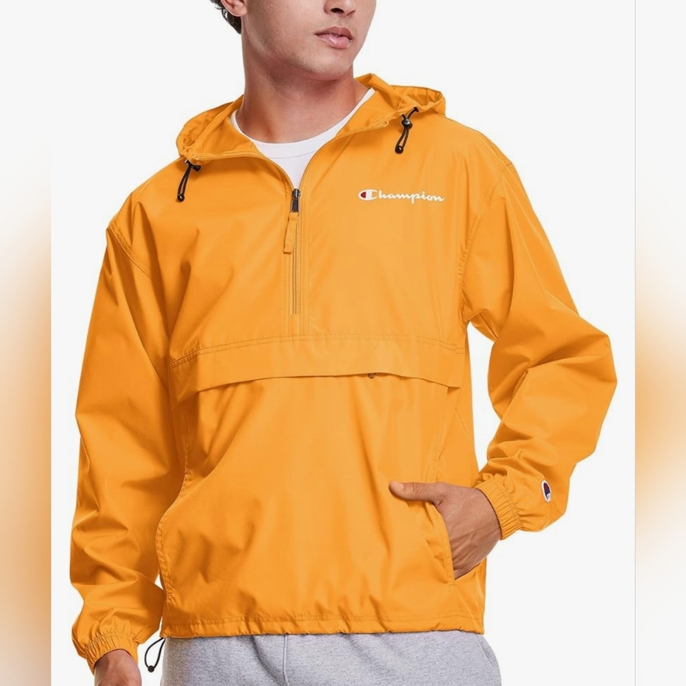 Champion Unisex Jacket, Stadium Packable Wind and Water Resistant Size M